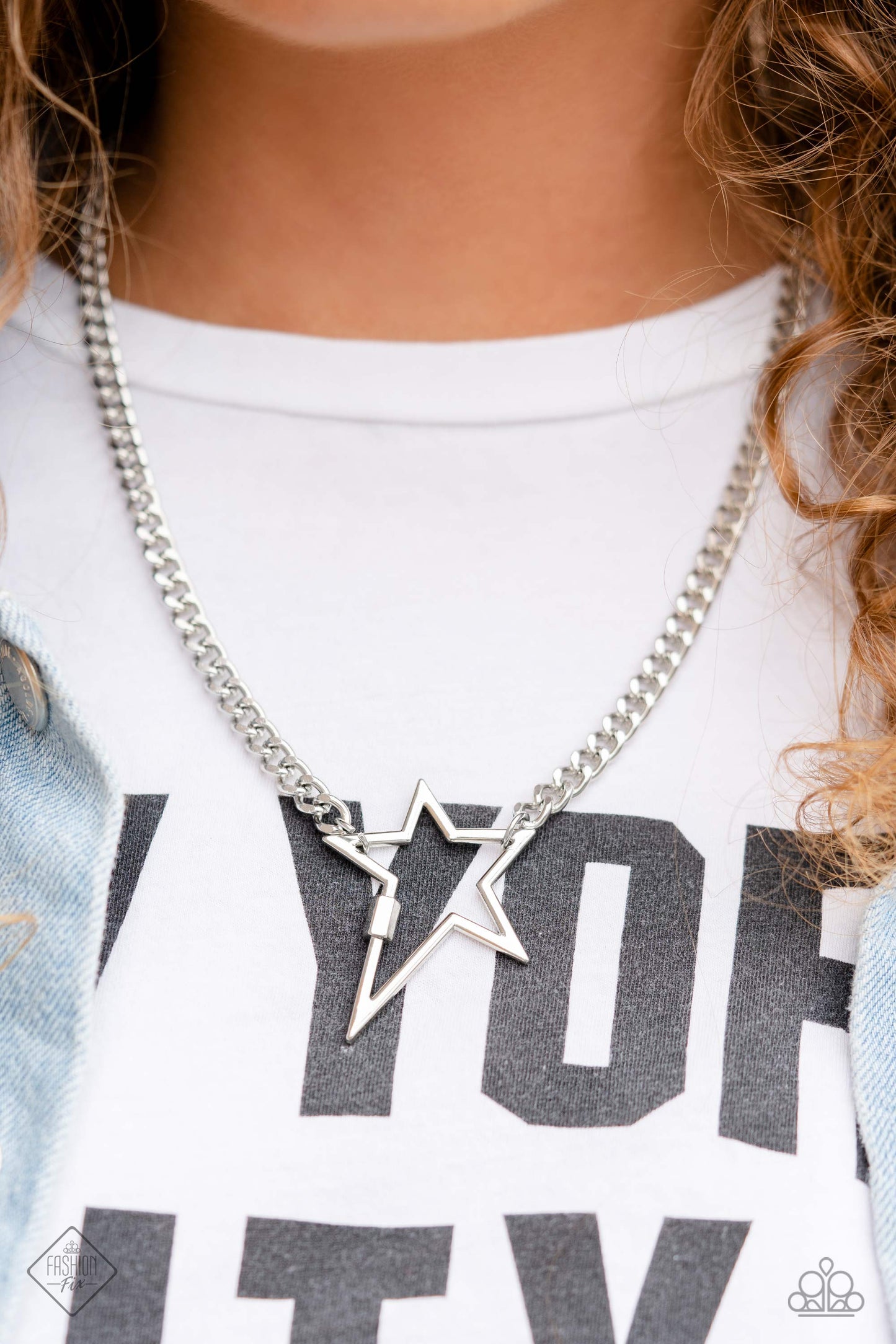 Playful Popstar - Silver Necklace