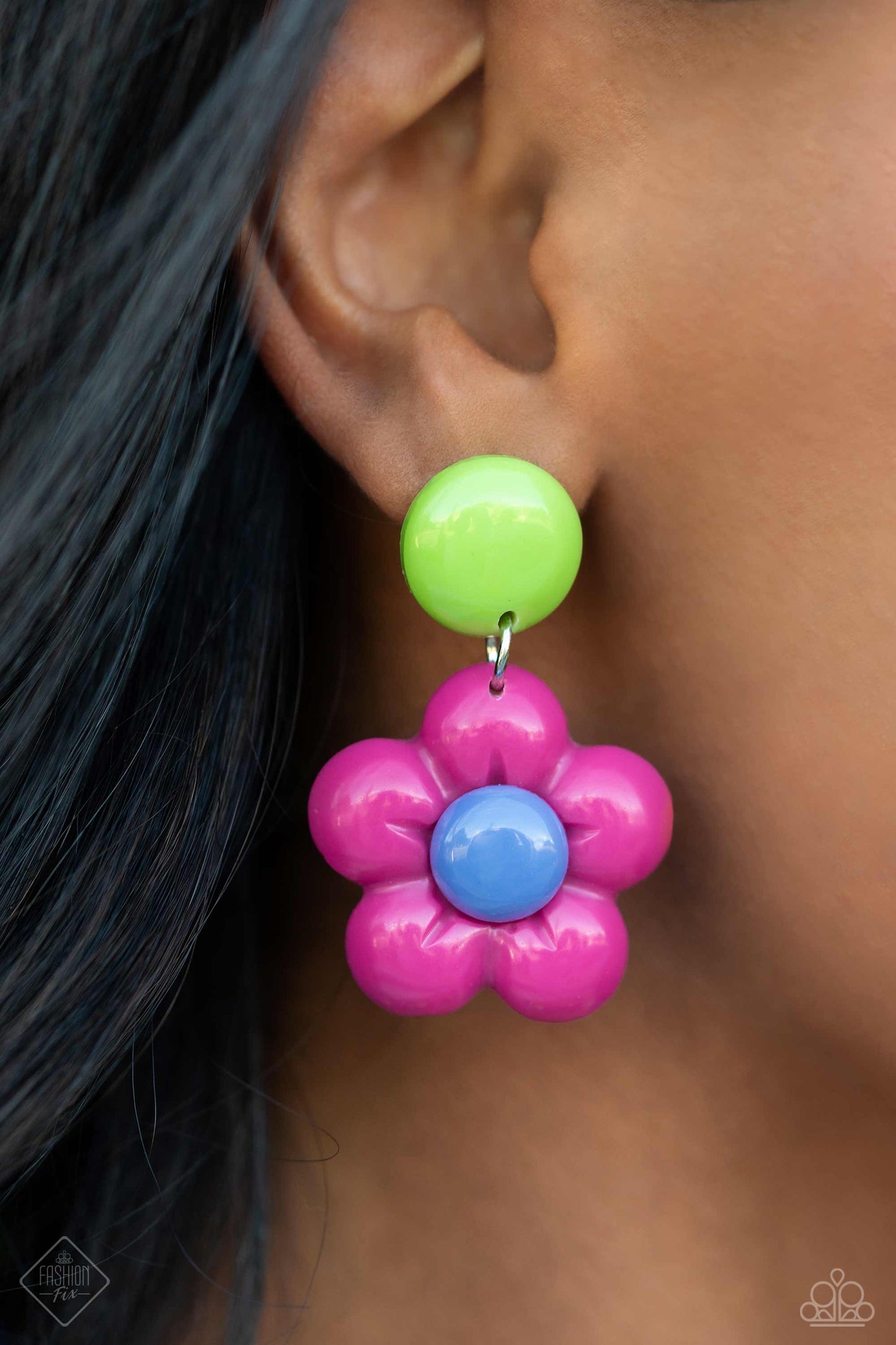 Poppin Posies - Pink Earrings