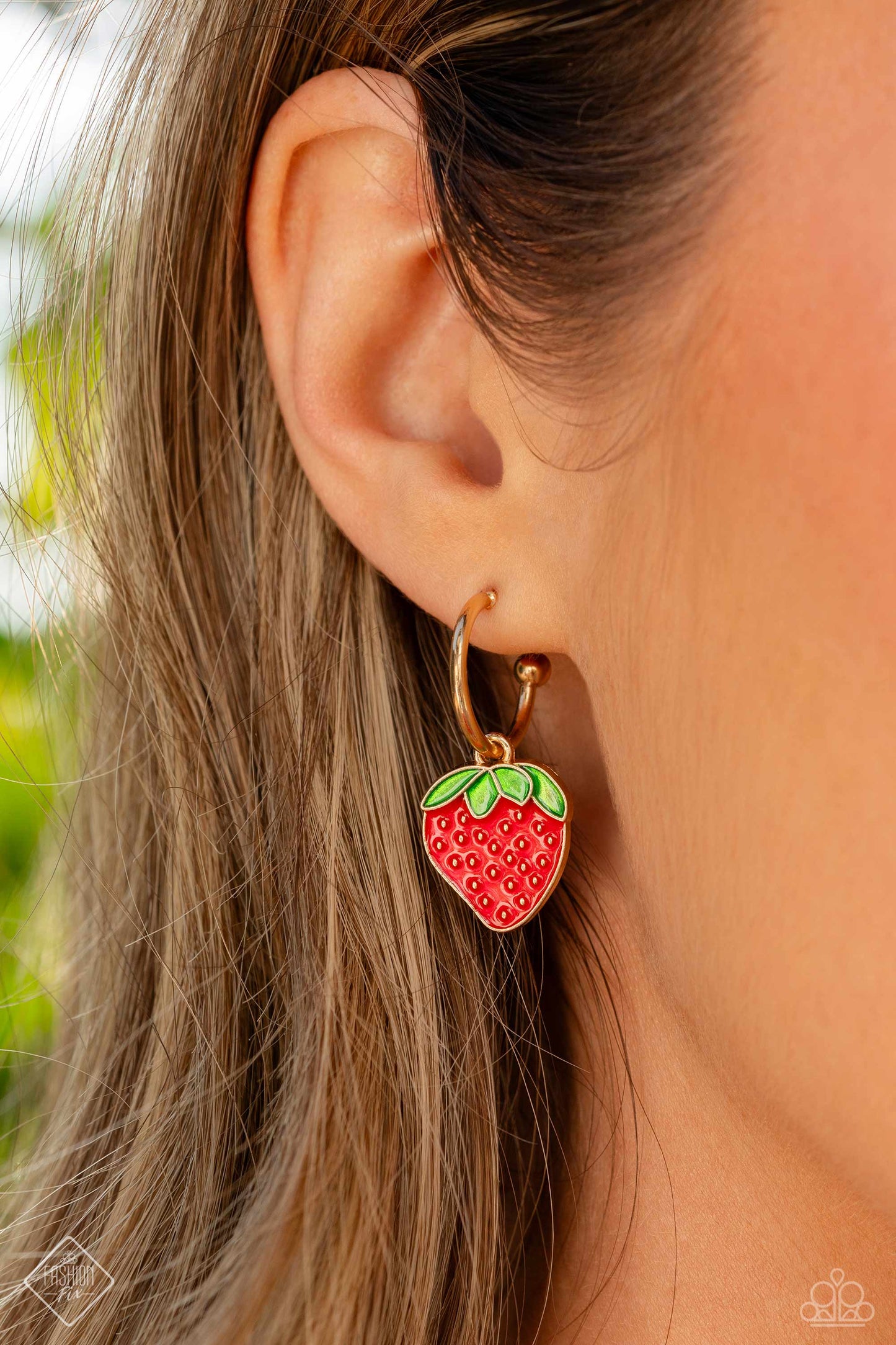 Fashionable Fruit - Gold Earrings