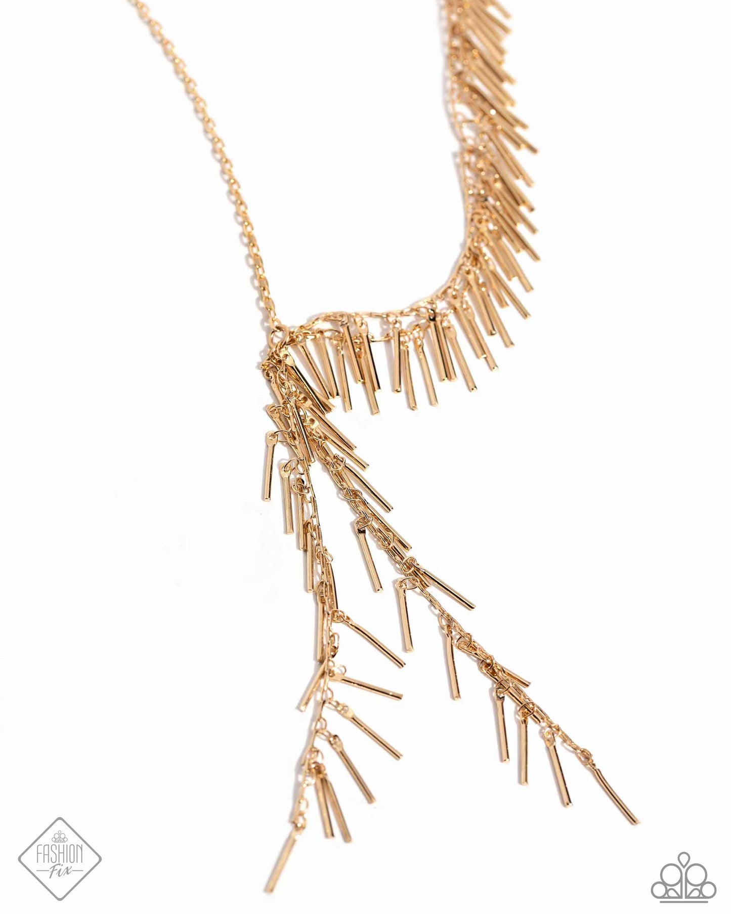 Linear Leap - Gold Necklace