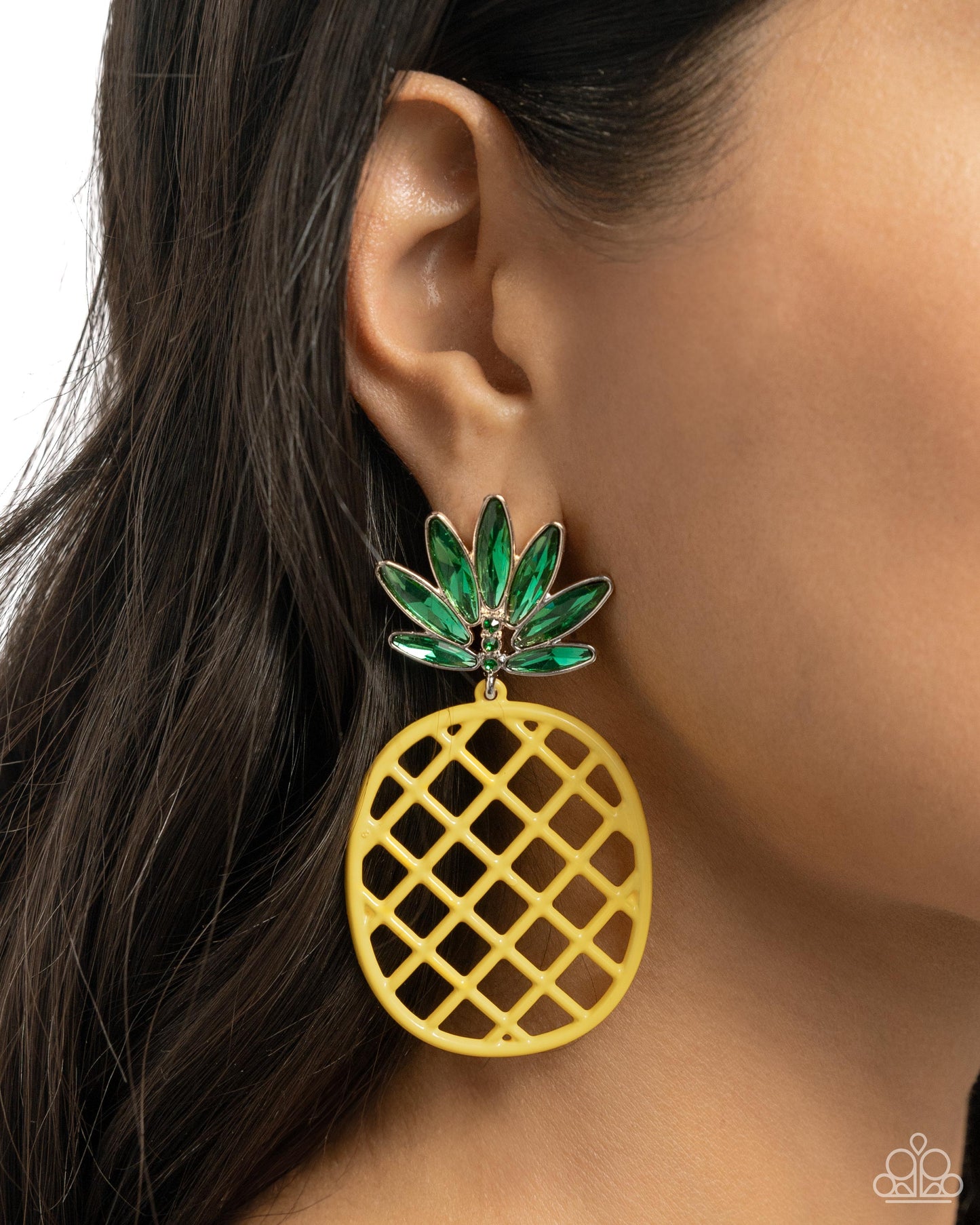 Pineapple Passion - Yellow Earrings