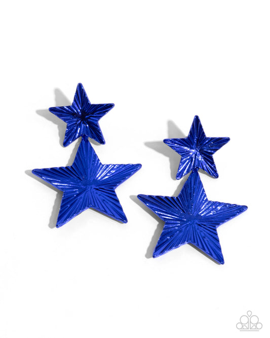 Patriotic Promise - Blue Earrings