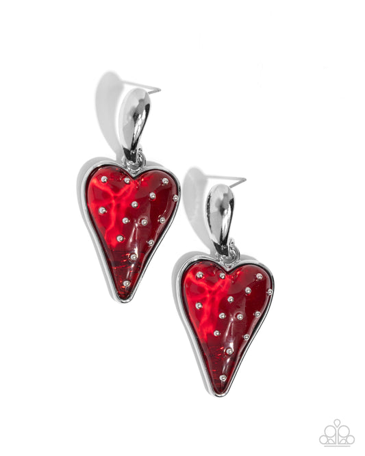 Glossy Goodwill - Red Earrings