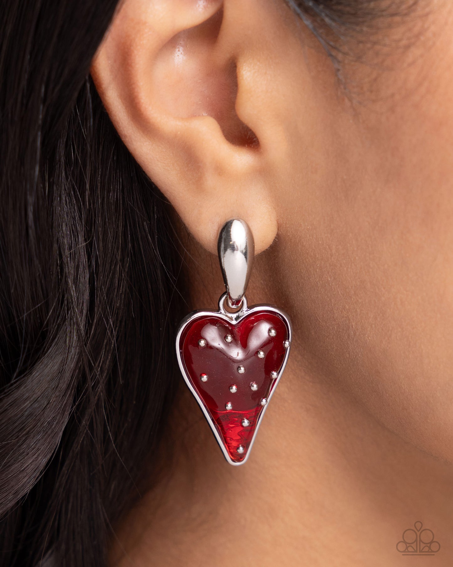 Glossy Goodwill - Red Earrings