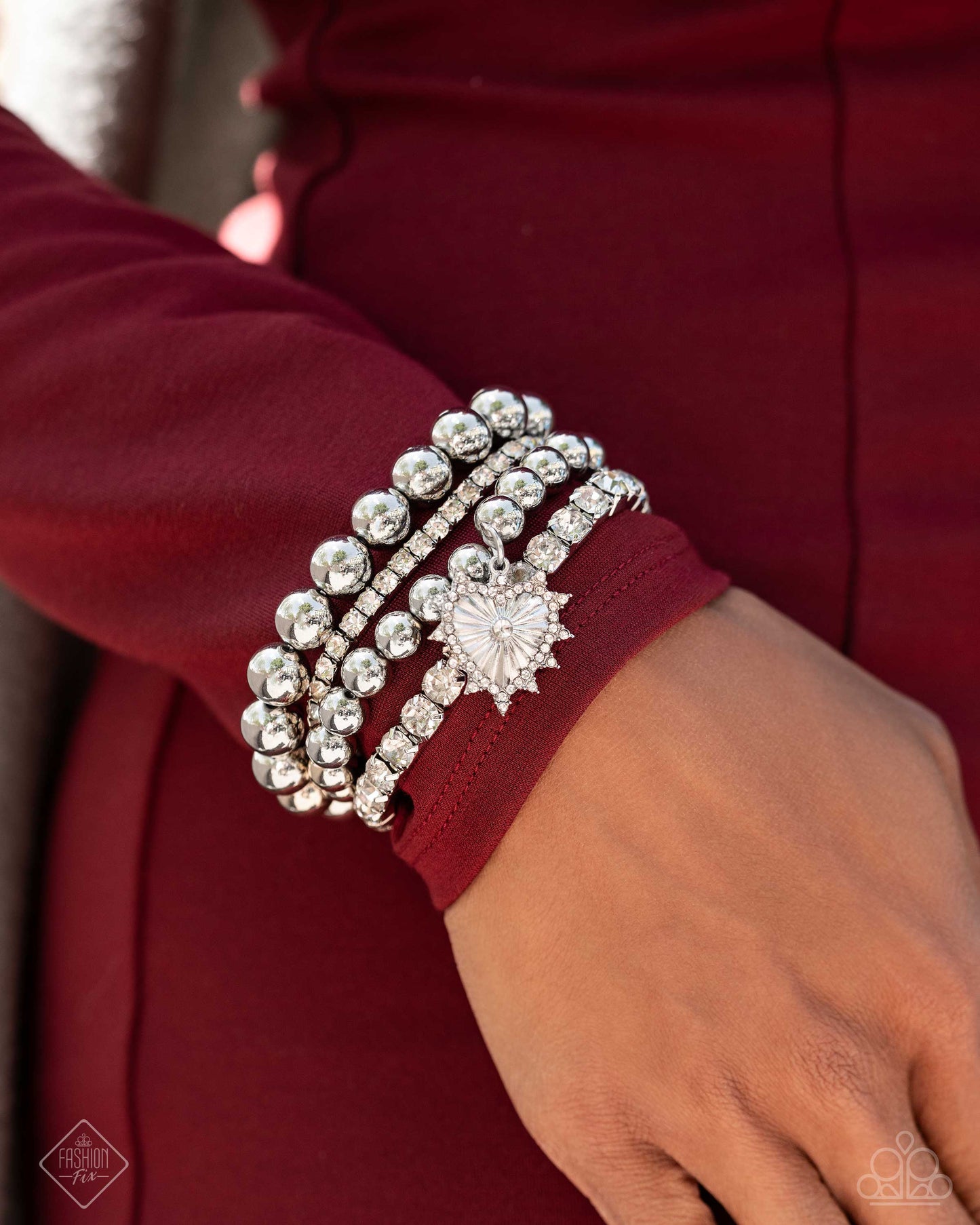 Excessive Elegance - White Bracelet