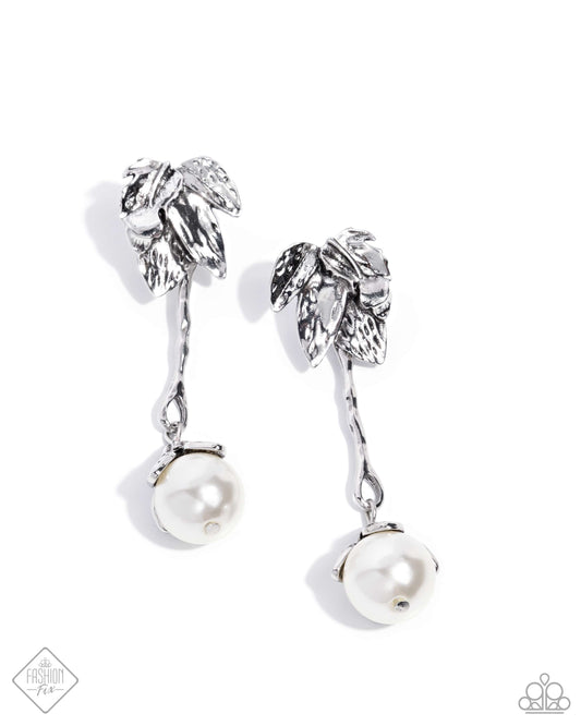 Nod to the Classics - White Earrings