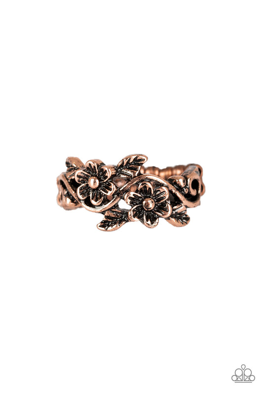 Stop and Smell The Flowers - Copper Ring