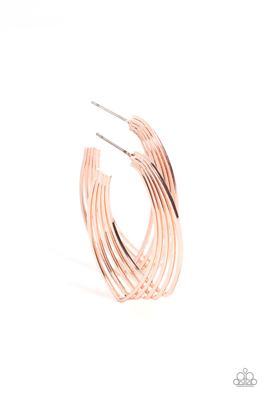 Industrial Illusion - Rose Gold Earrings