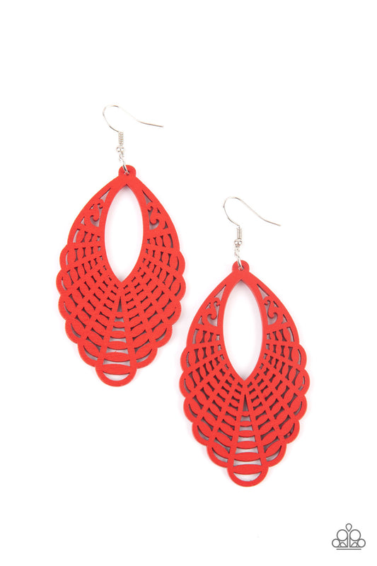 Tahiti Tankini - Red Earrings