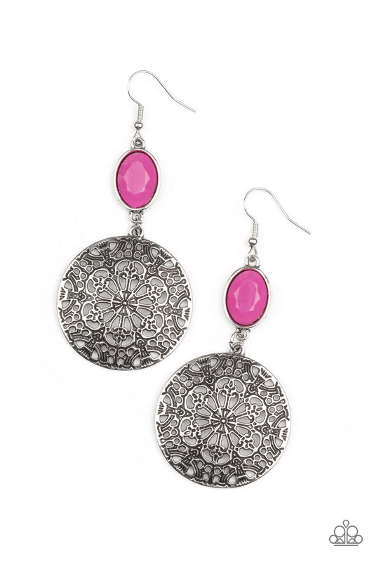 Eloquently Eden - Pink Earrings