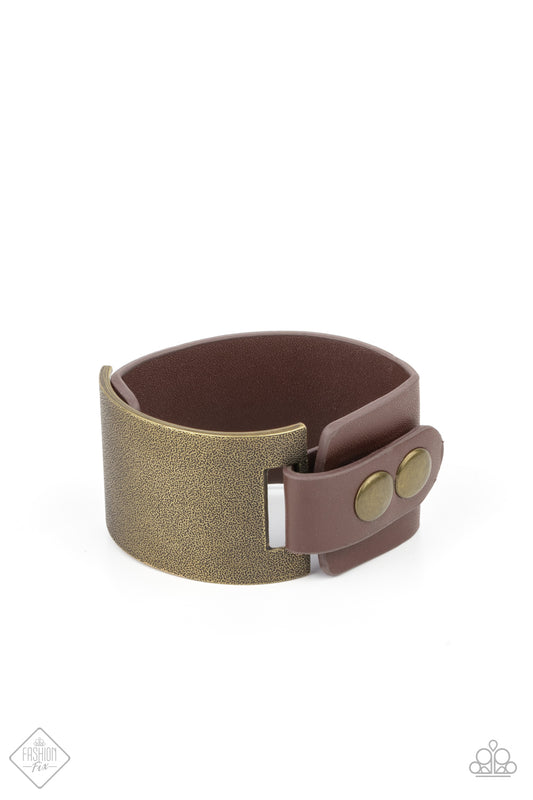 Studded Synchronism - Brass Bracelet