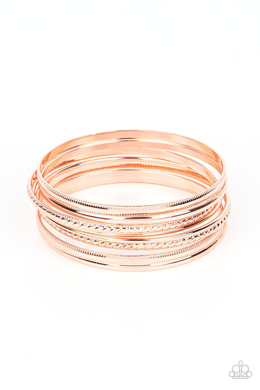 Stackable Shimmer - Copper Bracelet