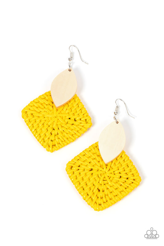 Sabbatical WEAVE - Yellow Earrings