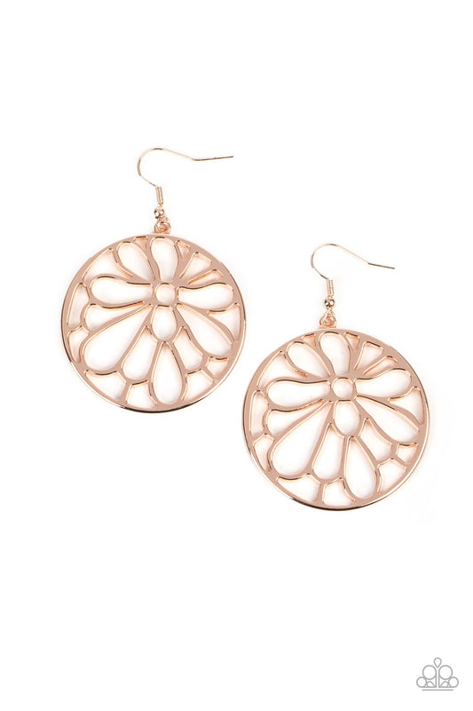 Glowing Glades - Rose Gold Earrings