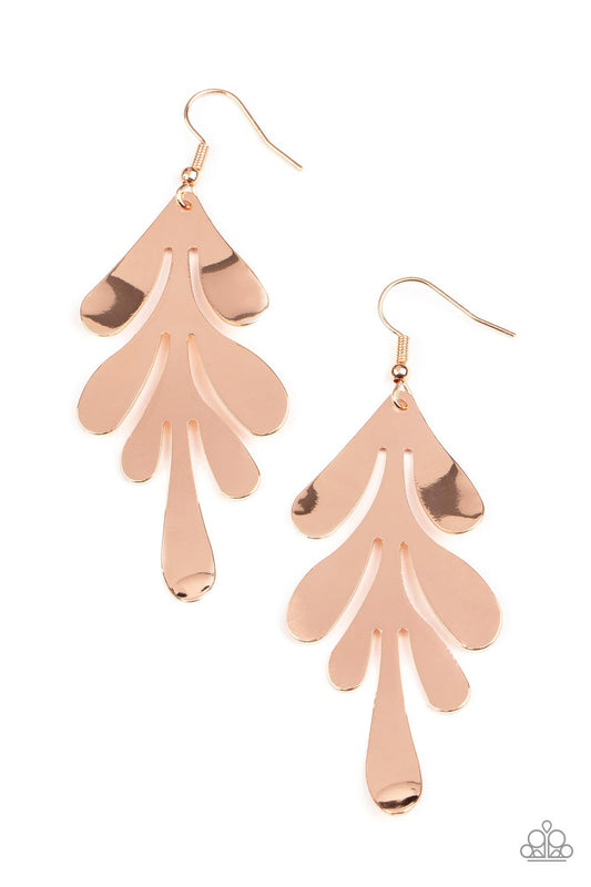 A FROND Farewell - Rose Gold Earrings