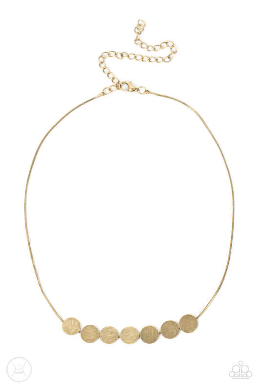 Slimmer Glimmer - Brass Necklace