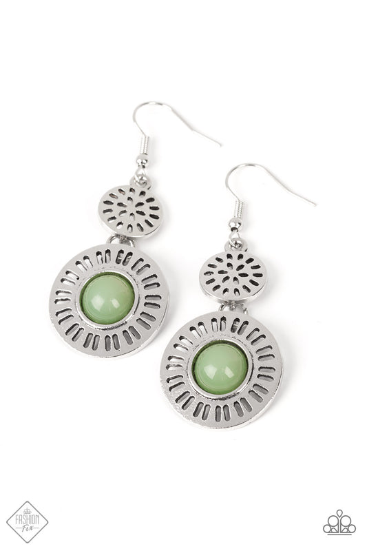 Ocean Orchard - Green Earrings