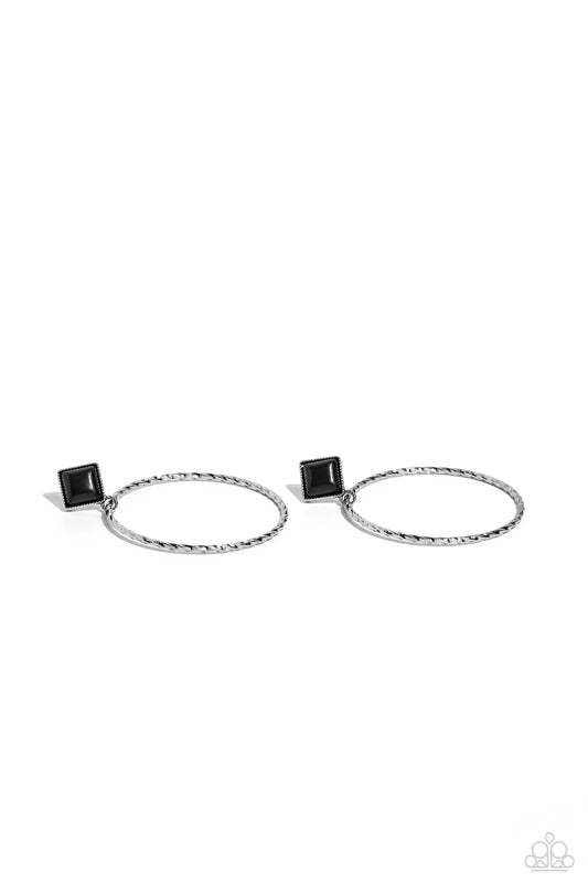 Canyon Circlet - Black Earrings