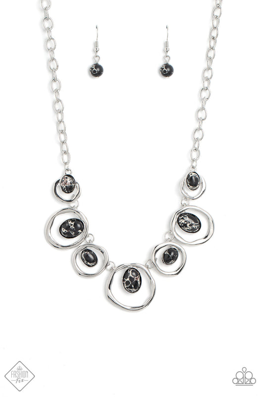 Marble Medley - Black Necklace