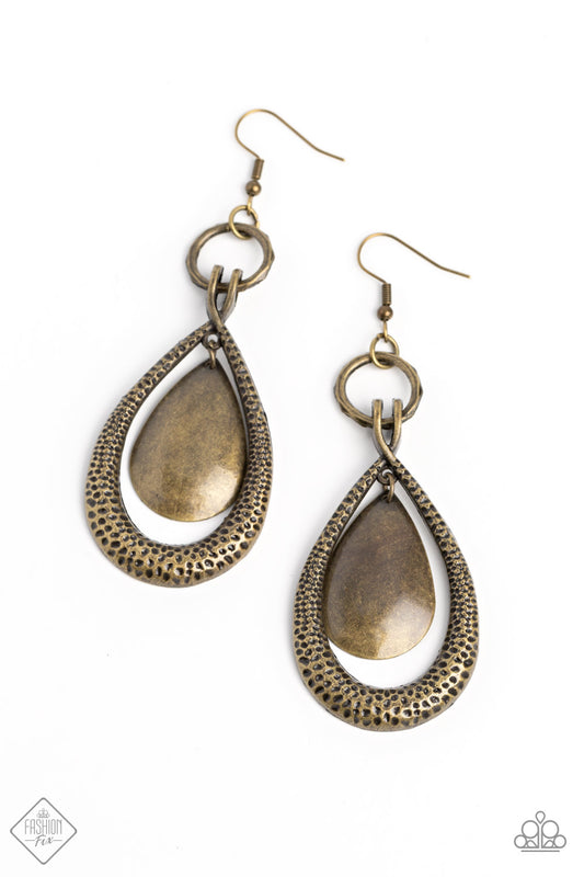 Forged Flare - Brass Earrings