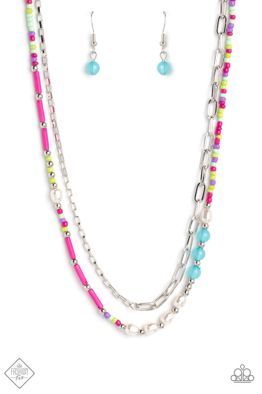 Coastal Composition - Pink Necklace