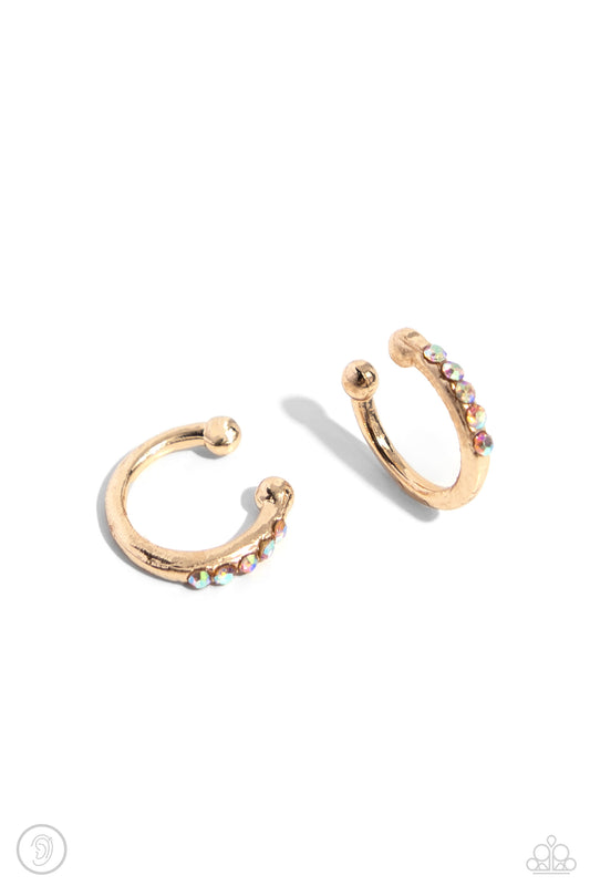 Charming Cuff - Gold Cuff Earrings